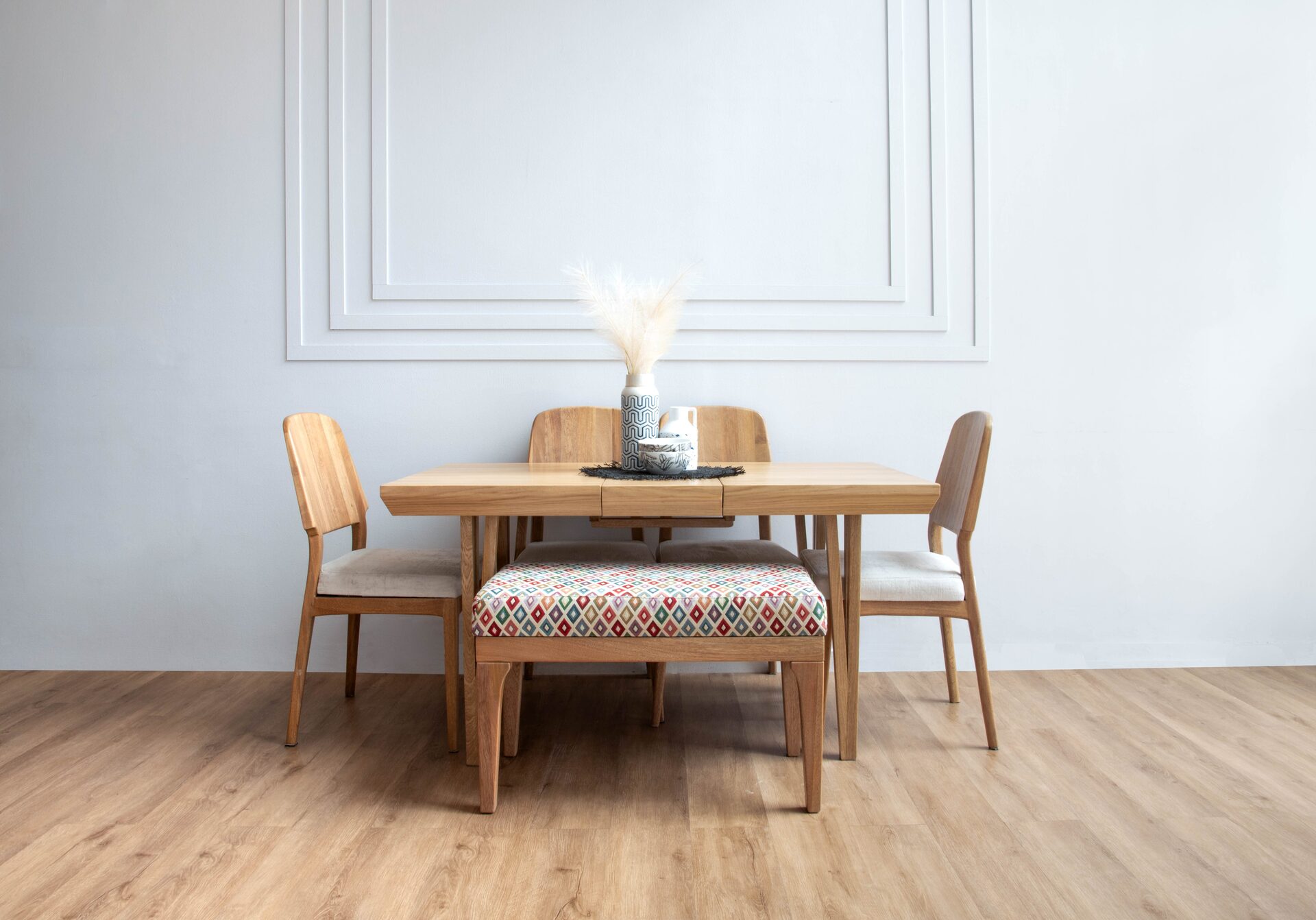 Comedor trípode expandible con sillas Imperio